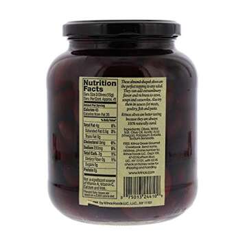 Krinos Kalamata Olives in Vinegar Brine and Olive Oil - Great for Slicing & Dicing and Creating Appe...