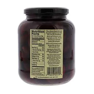 Krinos Kalamata Olives in Vinegar Brine and Olive Oil - Great for Slicing & Dicing and Creating Appe...