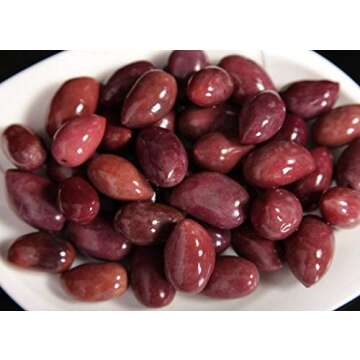 Krinos Kalamata Olives in Vinegar Brine and Olive Oil - Great for Slicing & Dicing and Creating Appetizers & Delicious Meals, 2lb Jar