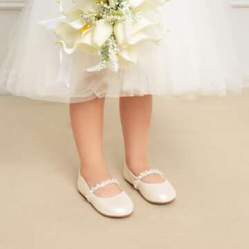 Stylish DREAM PAIRS Mary Jane Flats for Toddler Girls