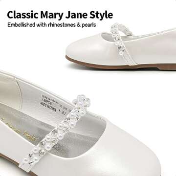 Stylish DREAM PAIRS Mary Jane Flats for Toddler Girls