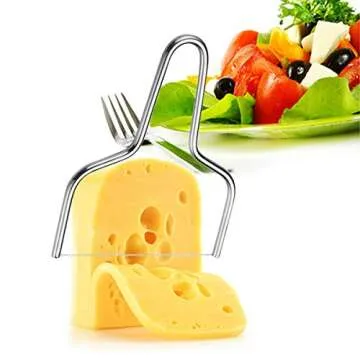 Cheese slicer with wire,cheese cutter with wire, butter slicer or egg slicer, is necessary for kitchen and outdoor (1 large+2 small)