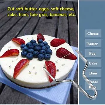 Cheese slicer with wire,cheese cutter with wire, butter slicer or egg slicer, is necessary for kitchen and outdoor (1 large+2 small)