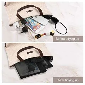 EASYFUN Mesh Pouch, Make up Bag with Zipper Cosmetic Organizer Pouch for Daily or Travel to Keep Small Items, 4 PCS Black