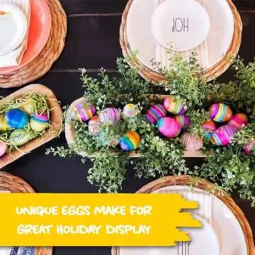 The Eggmazing Egg Decorator Easter Egg Decorator Kit - Arts and Crafts Set - Includes Egg Decorating Spinner and 8 Colorful Quick Drying Non Toxic Markers (Spring Green)