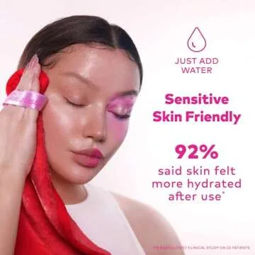 The Original MakeUp Eraser, Erase All Makeup With Just Water, Including Waterproof Mascara, Eyeliner, Foundation, Lipstick, and More (Love Red)