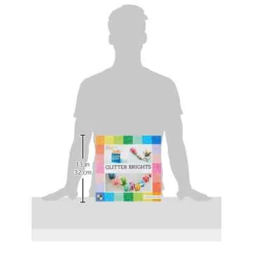 DCWV Diecuts With a View, 30 Sheets 12x12, Glitter Brights Cardstock, Variety Pack, Pink, Blue, Green, Purple, Gold and More, Perfect for Cutting Machines, Crafts and Art Projects