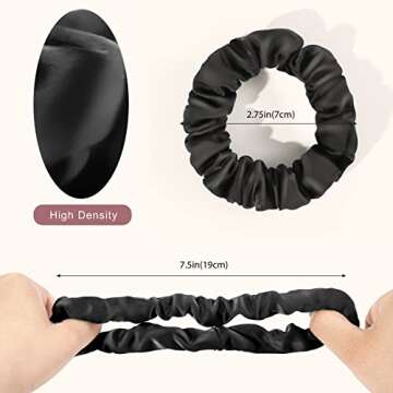 Lolalet Hair Scrunchies Satin Scrunchies for Women, Soft Hair Ties Scrunchy Cute Ponytail Holder Hair Accessories with Elastic Hair Bands for Girls Thick Thin Curly Hair -8 Pack, Style B