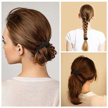 Lolalet Hair Scrunchies Satin Scrunchies for Women, Soft Hair Ties Scrunchy Cute Ponytail Holder Hair Accessories with Elastic Hair Bands for Girls Thick Thin Curly Hair -8 Pack, Style B