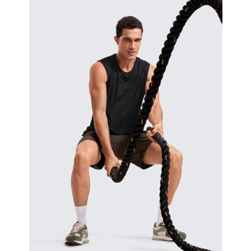 CRZ YOGA Men's Workout Sleeveless Shirt for Active Comfort