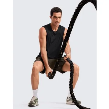 CRZ YOGA Men's Workout Sleeveless Shirt for Active Comfort