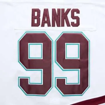 Mighty Ducks Movie Ice Hockey Jersey 99# Admn Banks Conway Stitched Letters and Numbers