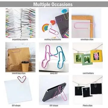 Large 4" Colored Paper Clips for Organizing Documents