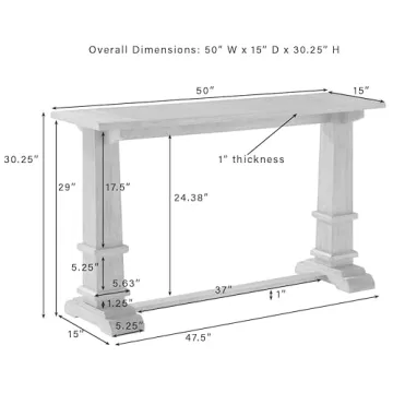 Crosley Furniture Joanna Console Table - Rustic Brown Charm