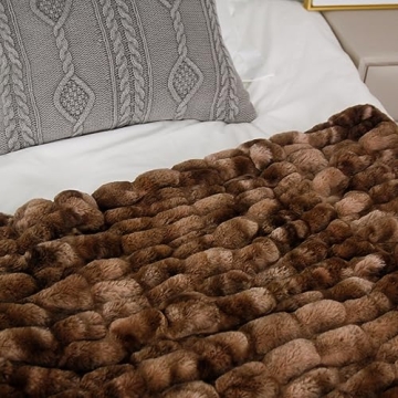Indulge in Comfort with BellaCasa Faux Fur Blanket