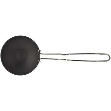 Eris Hard Anodized Mini Fry Pan/Tadka Pan, Black, 4.75"