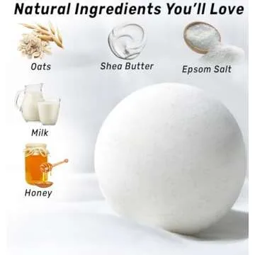 Creamy Collagen Bubble Bath Bombs Infused with Oatmeal Milk & Honey Essential Luxurious Bath Additives for Dry Skin Nourishment Indulge In A Blissful Bathing Spa Experience With Your Relaxing Gift Set