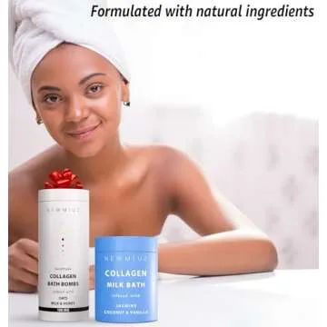 Creamy Collagen Bubble Bath Bombs Infused with Oatmeal Milk & Honey Essential Luxurious Bath Additives for Dry Skin Nourishment Indulge In A Blissful Bathing Spa Experience With Your Relaxing Gift Set