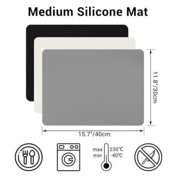 Gartful 3Pack Silicone Sheet for Crafts, Resin Jewelry Casting Molds Mat, Food Grade Silicone Placem...