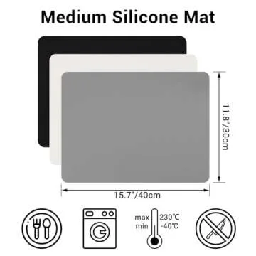 Gartful 3Pack Silicone Sheet for Crafts, Resin Jewelry Casting Molds Mat, Food Grade Silicone Placem...