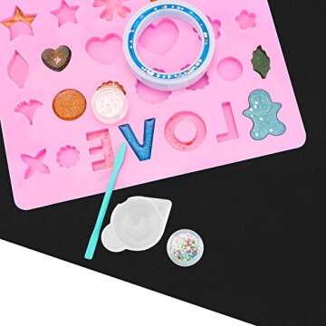 Gartful 3Pack Silicone Sheet for Crafts, Resin Jewelry Casting Molds Mat, Food Grade Silicone Placemat, Multipurpose Table Protector, Nonstick Nonskid Heat-Resistant, Black&Gray&Beige (15.7x11.8inch)