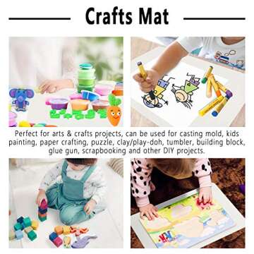 Gartful 3Pack Silicone Sheet for Crafts, Resin Jewelry Casting Molds Mat, Food Grade Silicone Placemat, Multipurpose Table Protector, Nonstick Nonskid Heat-Resistant, Black&Gray&Beige (15.7x11.8inch)