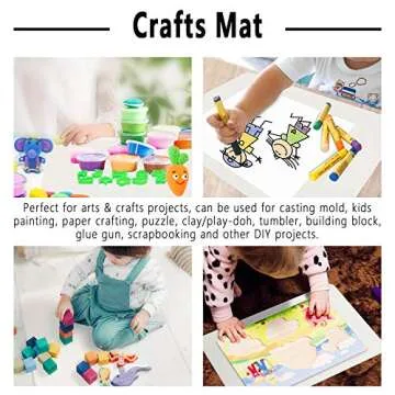 Gartful 3Pack Silicone Sheet for Crafts, Resin Jewelry Casting Molds Mat, Food Grade Silicone Placemat, Multipurpose Table Protector, Nonstick Nonskid Heat-Resistant, Black&Gray&Beige (15.7x11.8inch)