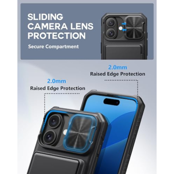 iPhone 16 Case with RFID Blocking Card Holder