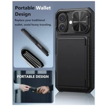 iPhone 16 Case with RFID Blocking Card Holder