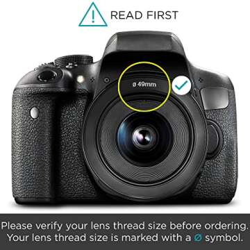 Altura Photo 49mm Lens Cap - 2 Pack Canon Cover for EOS M50 M M2 M3 M5 M6 M10 M100 M200 R50 R100 with EF-M 15-45mm f3.5-6.3, EF 50mm f/1.8 STM, RF-S18-45mm F4.5-6.3 IS STM Lenses and More