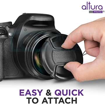Altura Photo 49mm Lens Cap - 2 Pack Canon Cover for EOS M50 M M2 M3 M5 M6 M10 M100 M200 R50 R100 with EF-M 15-45mm f3.5-6.3, EF 50mm f/1.8 STM, RF-S18-45mm F4.5-6.3 IS STM Lenses and More