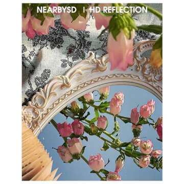 NEARBYSD Oversized Full Body Mirror, Arched Full Length Mirror with Stand, 76"x34" Hanging or Leaning, Standing Mirror, Body Mirror, Wall Mounted Mirror with Aluminum (Black)