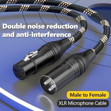 BGBGKK Durable 6ft XLR Microphone Cables for Professionals