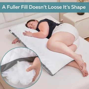 Oubonun Adjustable Loft Quilted Body Pillow for Comfort