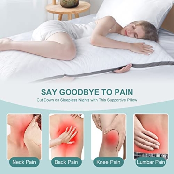 Oubonun Adjustable Loft Quilted Body Pillow for Comfort