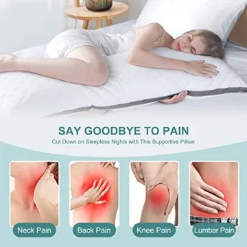 Oubonun Adjustable Loft Quilted Body Pillow for Comfort