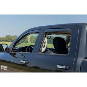 Rough Country Rain Guards for Ram 1500 & 2500 - Low Profile Visors