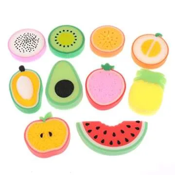 IYSHOUGONG Fruit Shaped Bath Sponge for Fun Showers