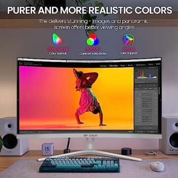 CRUA 27" Curved Monitor - 100HZ Gaming & Office Display