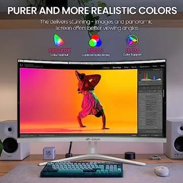 CRUA 27" Curved Monitor - 100HZ Gaming & Office Display