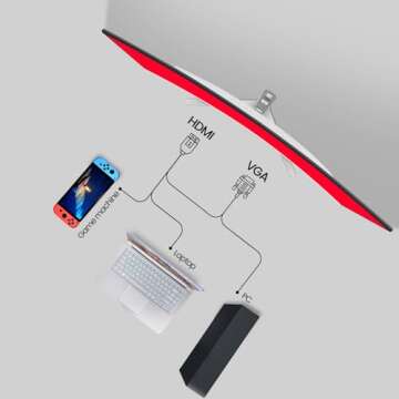 CRUA 27" Curved Monitor - 100HZ Gaming & Office Display