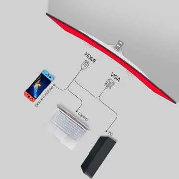 CRUA 27" Curved Monitor - 100HZ Gaming & Office Display