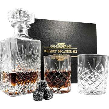 CHRHZN Whiskey Decanter Set - Luxury Gift for Men