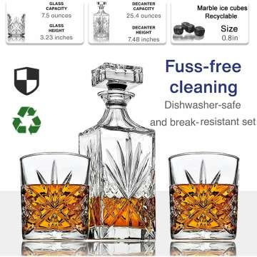 CHRHZN Whiskey Decanter Set - Luxury Gift for Men