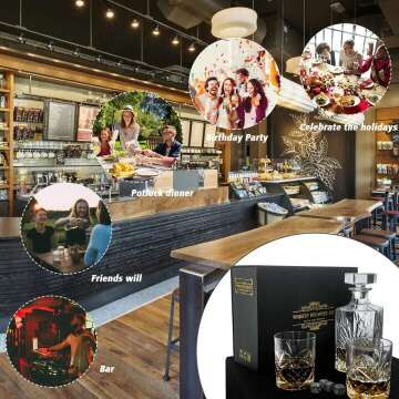 CHRHZN Whiskey Decanter Set - Luxury Gift for Men