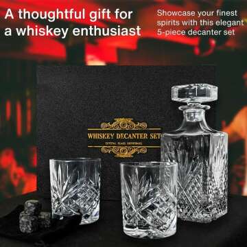 CHRHZN Whiskey Decanter Set - Luxury Gift for Men