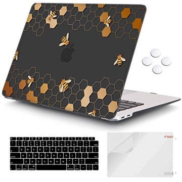 iCasso Chic Hard Shell Case for MacBook Air 13 inch 2018-2021 - Stylish Protection with Keyboard Cov...