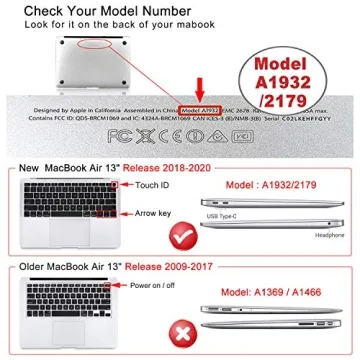 Stylish iCasso MacBook Air 13 inch Case with Keyboard Cover