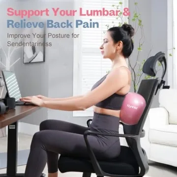 Kisnbld Small Exercise Ball for Yoga and Fitness