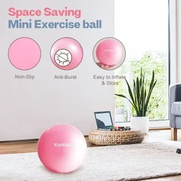Kisnbld Small Exercise Ball for Yoga and Fitness